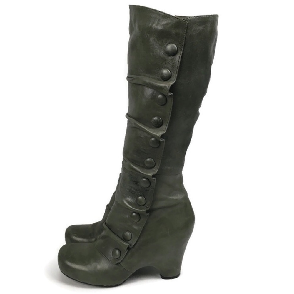Miz Mooz Green Heeled Boots